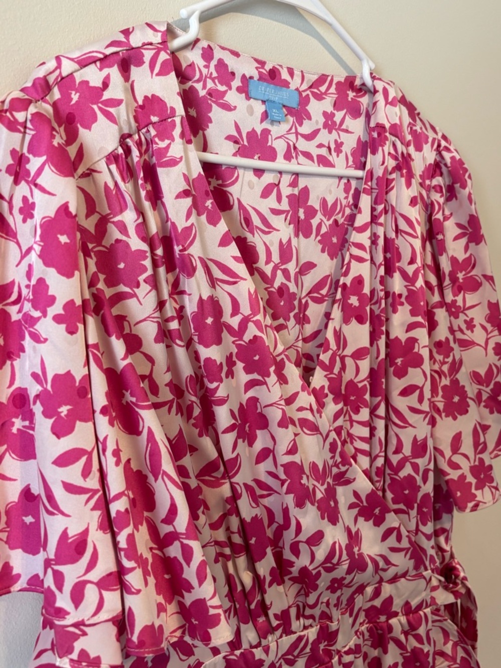 Draper James RSVP Pink Floral Spring Wedding Guest Maxi Dress Womens Size XL - Picture 9 of 13